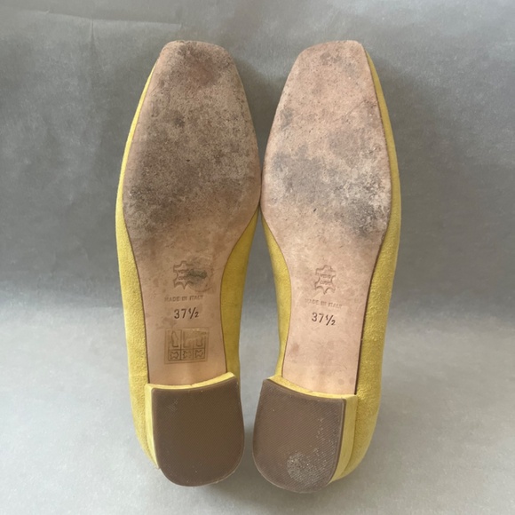 Ann Mashburn Chic Suede Buckle Cushioned Casual Shoe Flats in Citron Yellow 7.5 - Picture 11 of 13